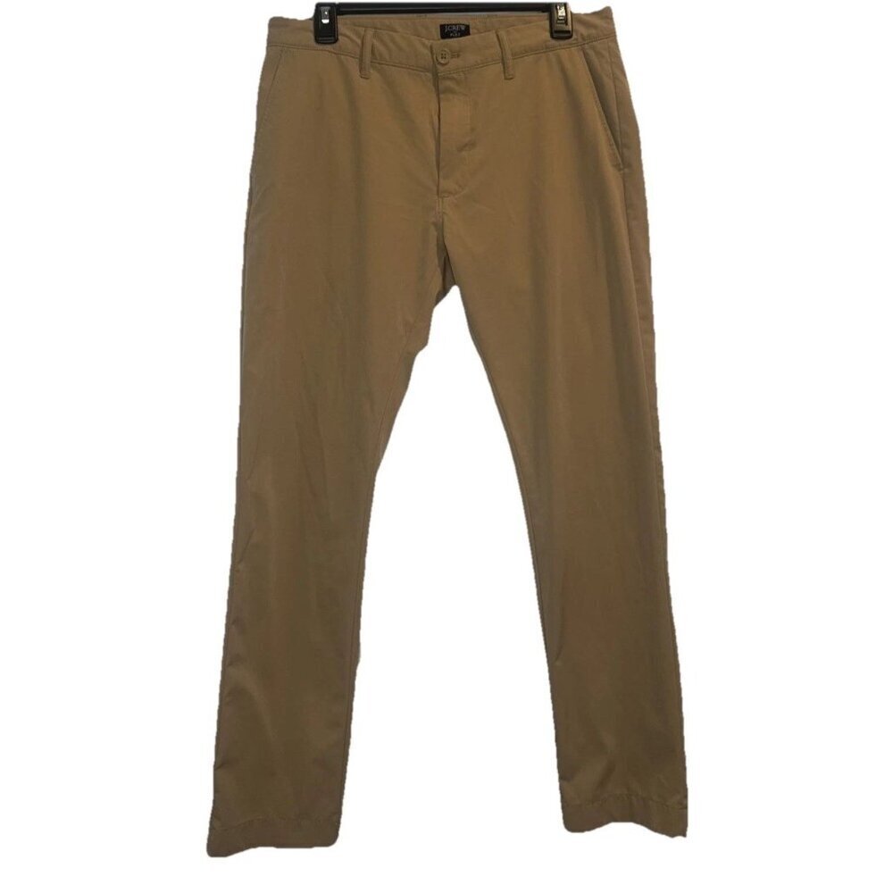 J. Crew Flex Mens Slim Fit Khaki Tan Pants Size 31/30 Classic‎ Minimalist